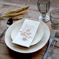 Serviet m. grene og blade