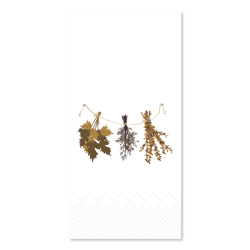 Serviet m. t�rrede blomster p� snor
