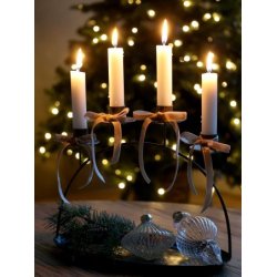 Velourb�nd p� tr�spole Creme