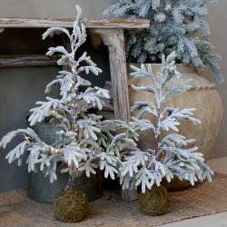 Fleur Grantr� m. sne og LED inkl. timer - Lille model