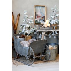 Fleur Grantr� m. sne og LED inkl. timer - Lille model