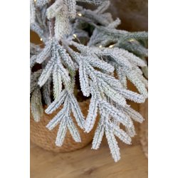 Fleur Grantr� m. sne og LED inkl. timer - Lille model