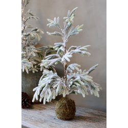 Fleur Grantr� m. sne og LED inkl. timer - Lille model