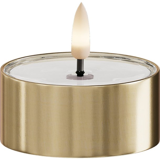 Udend�rs LED Metal Jumbo Fyrfadslys  - Guld