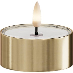 Udend�rs LED Metal Fyrfadslys  - Guld