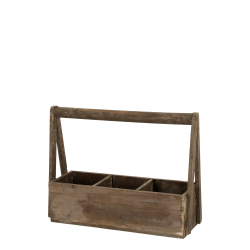 Tr�kasse m. h�ndtag og 3 rum