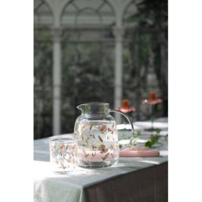 Svea glas m. blomster nude