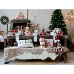 Vintage Tromme m. l�der h�ndlavet - Lille