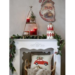 Vintage Tromme m. l�der h�ndlavet - Mellem