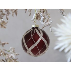 Julekugle cherry m. s�lv