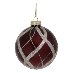 Julekugle cherry m. s�lv