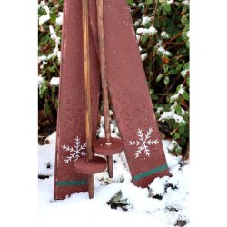 Vintage Ski m. stave til deko