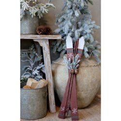 Vintage Ski m. stave til deko