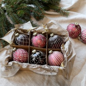 Julekugle i �ske s�t af 6