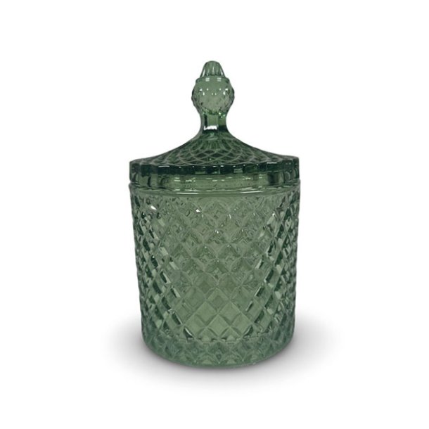 Glaskrukke m. l�g - gr�n