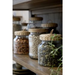 Opbevaringsglas m. fletl�g - stor