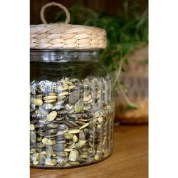 Opbevaringsglas m. fletl�g - lille