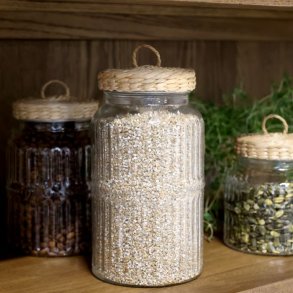 Opbevaringsglas m. fletl�g - stor