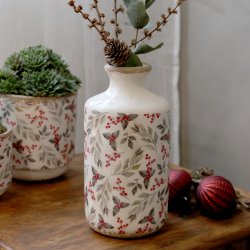 Flaske m. blade og b�r