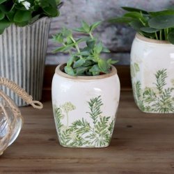 Laval Skjuler m. blomsterprint - gr�n