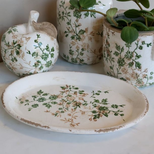 Grasse Fad m. grenmotiv