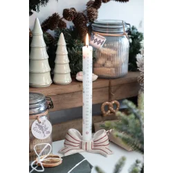 Lysestage sl�jfe hvid/r�d