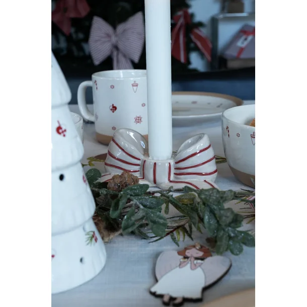 Lysestage sl�jfe hvid/r�d