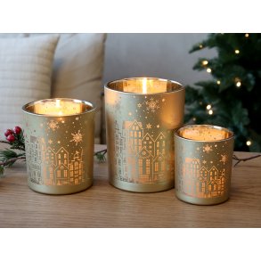 Fyrfadsstage m. m�nster messing