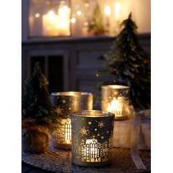 Fyrfadsstage m. m�nster messing