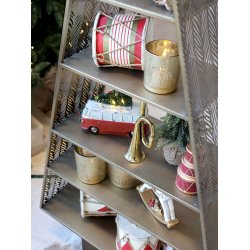 Fyrfadsstage m. m�nster messing