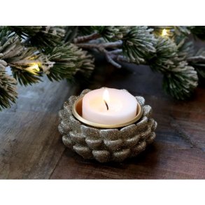 Fyrfadsstage kogle m. glimmer