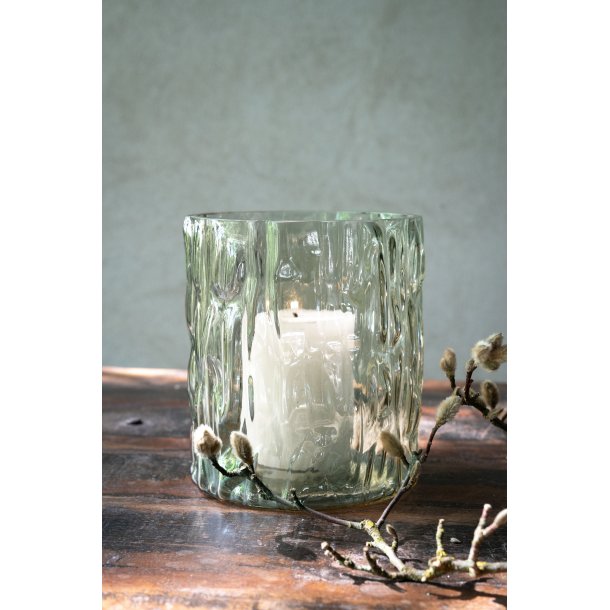 Fyrfadsstage glas gr�n - Valdir