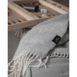 Uldplaid 140 x 200 cm - Lysegr�