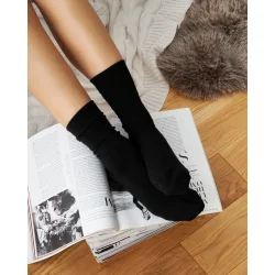 Luksus Str�mper Merinould Sort