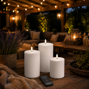 Udend�rs LED Lys m. fjernbetjening