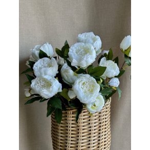 P�on buket hvid 75 cm