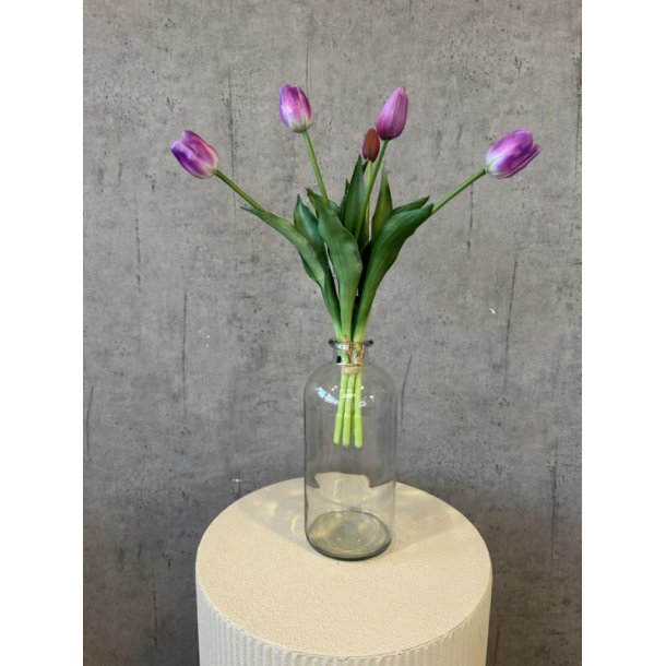 Tulipanbundt Lilla/Hvid 41 cm