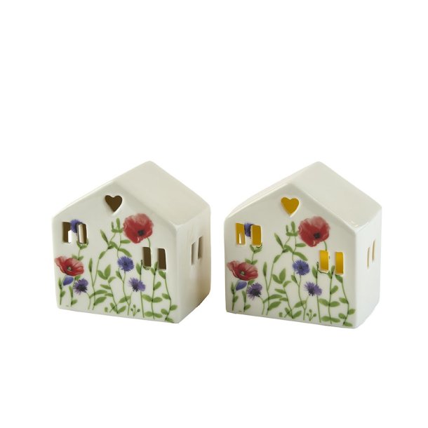 LED Hus m. blomster