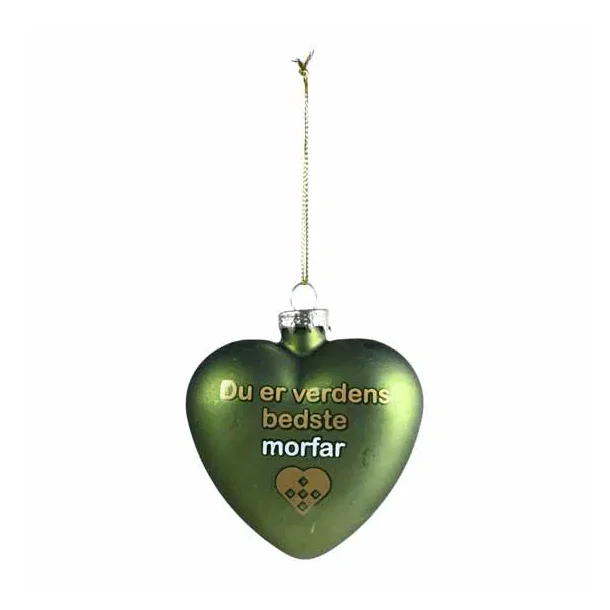 Julehjerte med tekst  - morfar