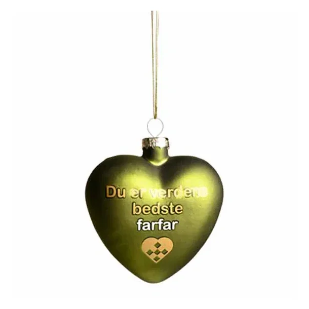 Julehjerte med tekst - farfar