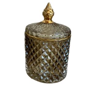 Liva glaskrukke m. l�g - champagne