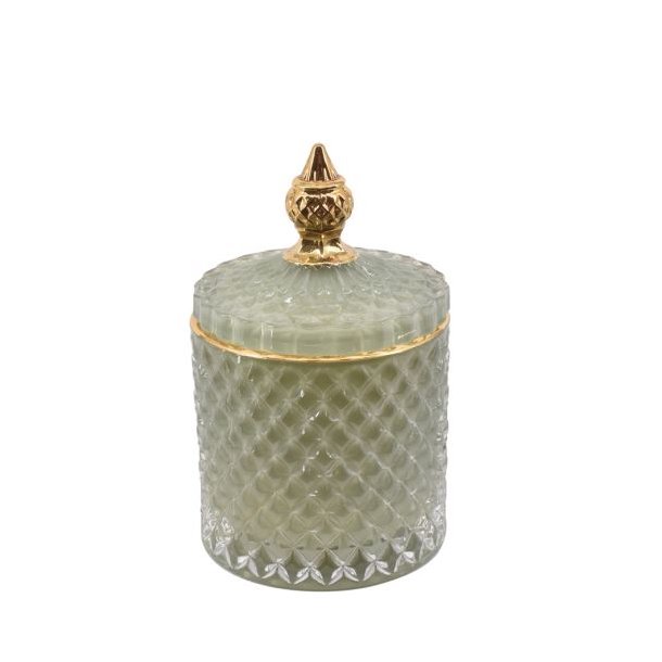 Liva glaskrukke m. l�g - gr�n