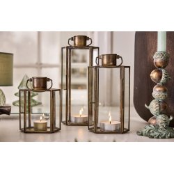 Lanterne Mombai Antik "Kobber" Lille