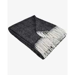 Uldplaid 140 x 200 cm - M�rkegr�