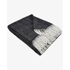 Uldplaid 140 x 200 cm - M�rkegr�