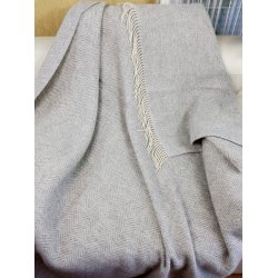 Uldplaid 140 x 200 cm - Lysegr�