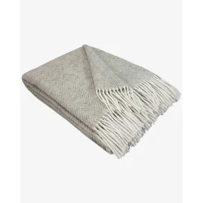 Uldplaid 140 x 200 cm - Lysegr�