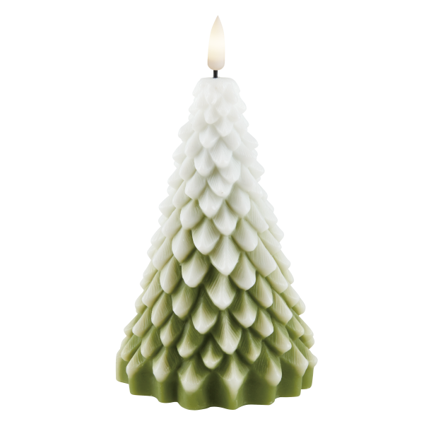 LED Juletr� Hvid/Gr�n 10,5 x 19