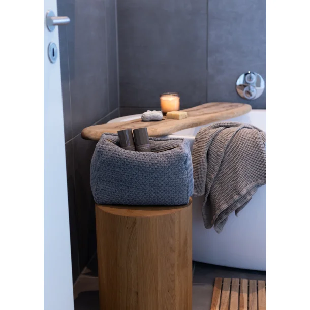 Strikket Toilettaske - Grey Melange