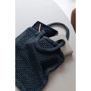 Strikket Shopping Bag - Dark Grey 